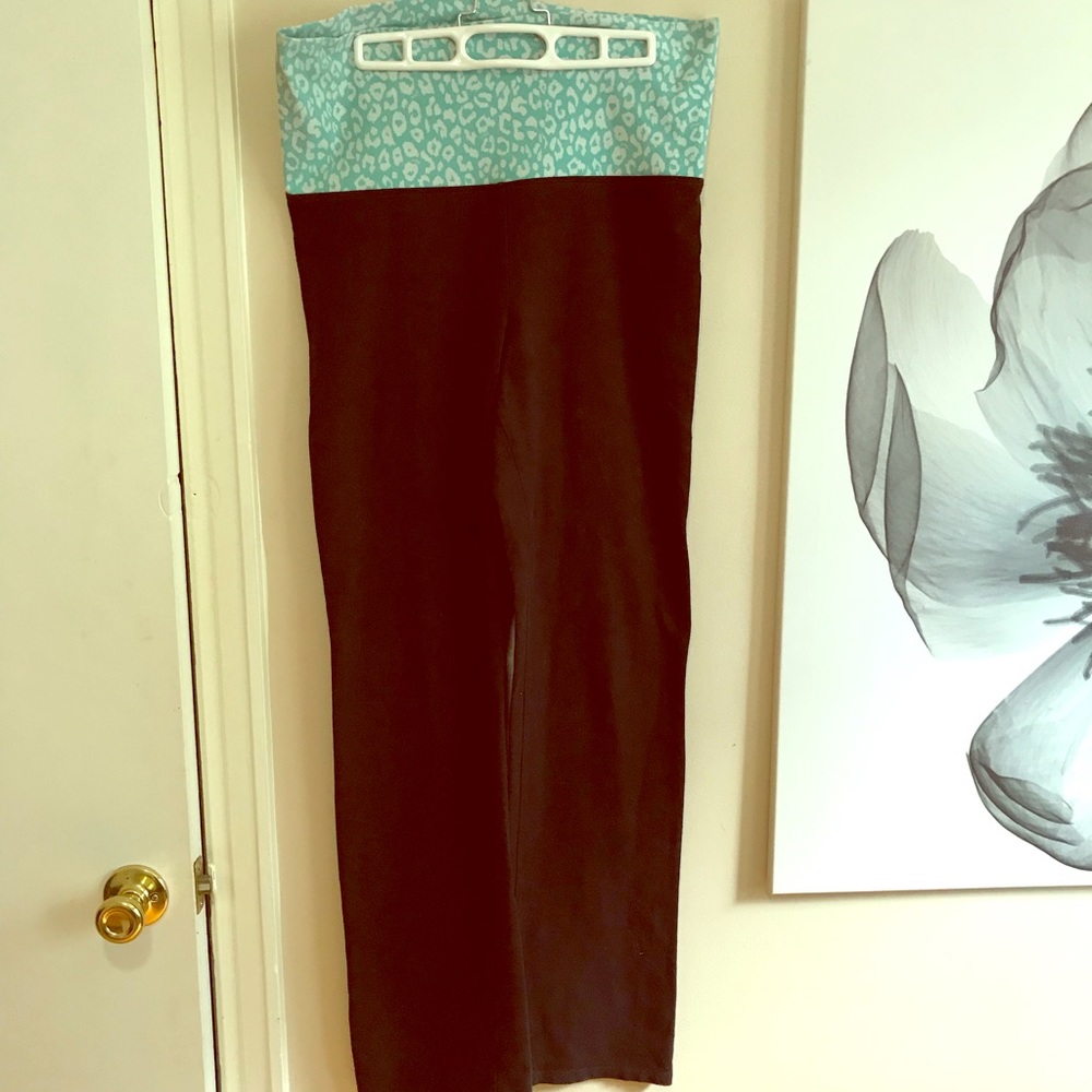 PINK YOGA fold over boot cut pants